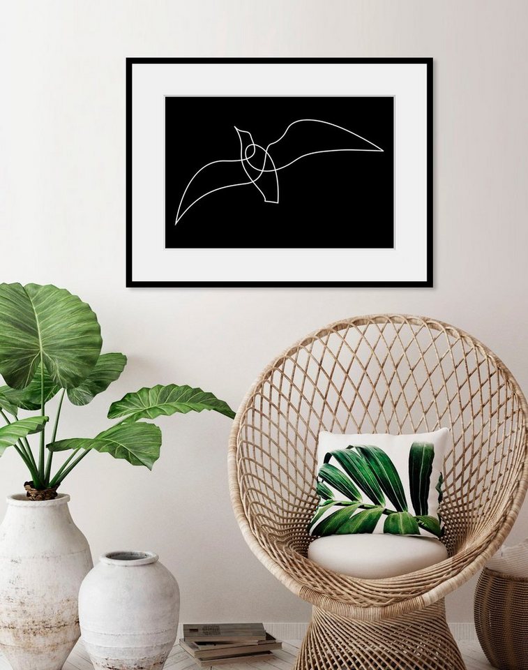 queence Bild Marvin, (1 St), HD Premium Poster-Druck inkl. Holzrahmen von queence