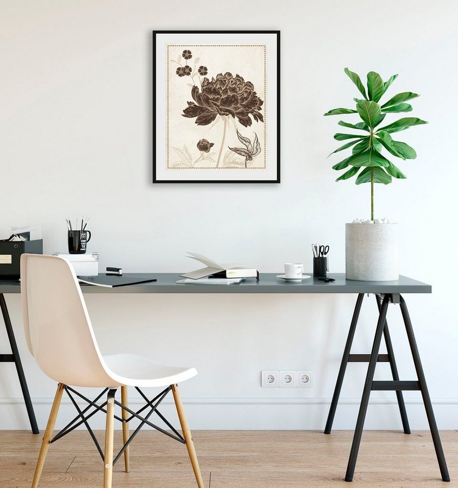 queence Bild Russel, (1 St), HD Premium Poster-Druck inkl. Holzrahmen von queence