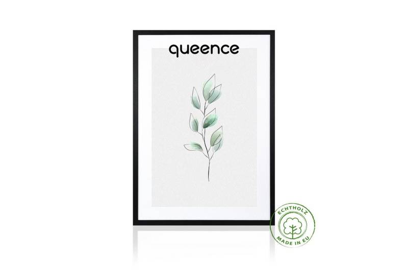 queence Bilderrahmen Poster Holzrahmen - Echtholz Bilderrahmen schwarz, für 1 Bilder, Echtholzbilderrahmen von queence