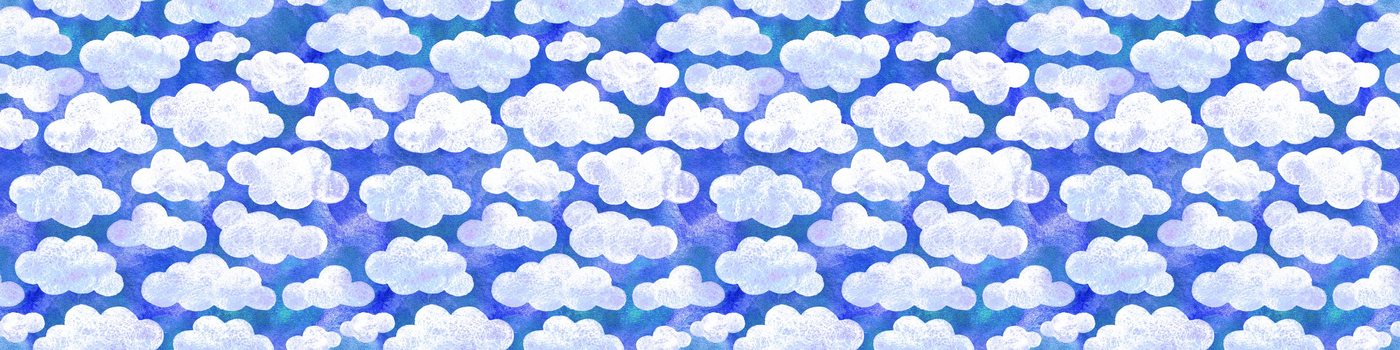 queence Bordüre Wolken, glatt, gemustert, (Set, 3 St), selbstklebend von queence