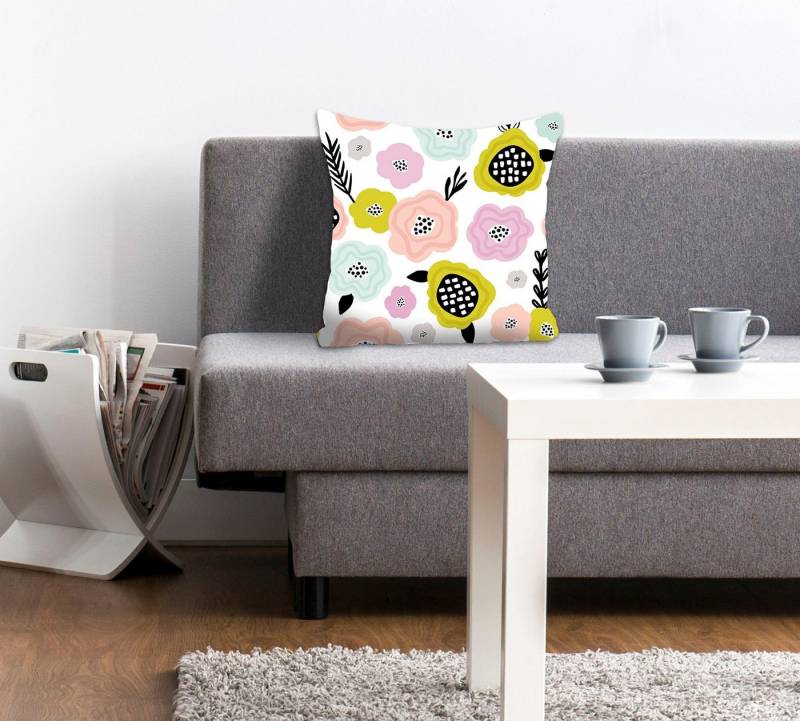 queence Dekokissen Alek, mit bunten Blumen queence Dekokissen Alek, mit bunten Blumen von queence