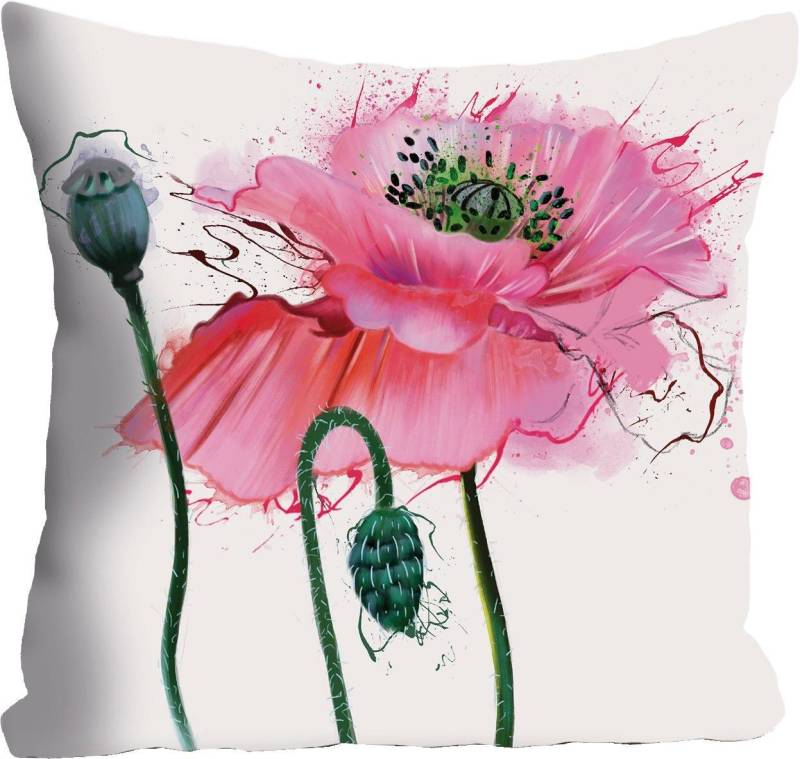 queence Dekokissen Blume, Kissenhülle ohne Füllung, 1 Stück von queence