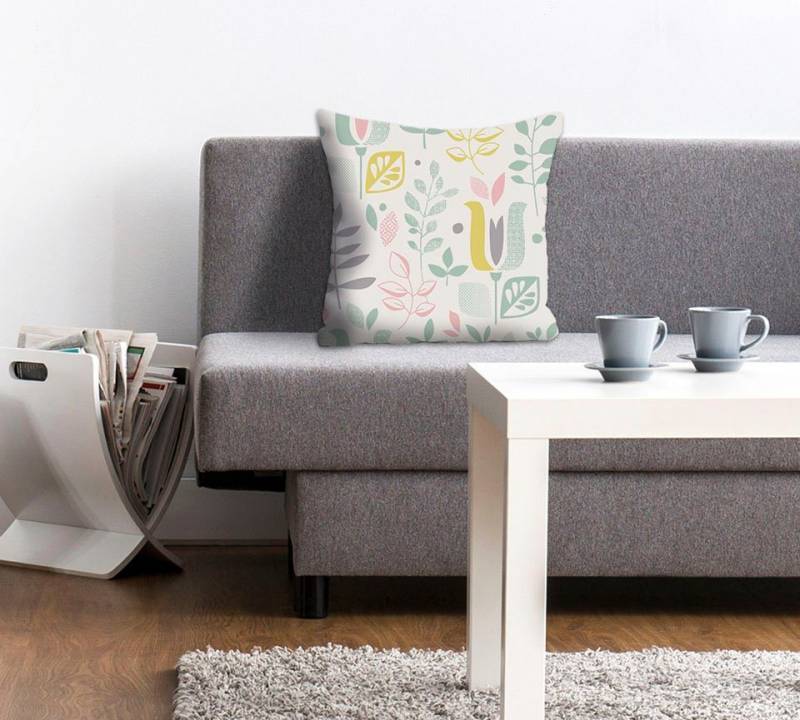 queence Dekokissen Denise, Kissenhülle,Abstrakte Blumen,Bunt,Modern,Kunst,Floral,Minimalistisch queence Dekokissen Denise, Kissenhülle,Abstrakte Blumen,Bunt,Modern,Kunst,Floral,Minimalistisch von queence