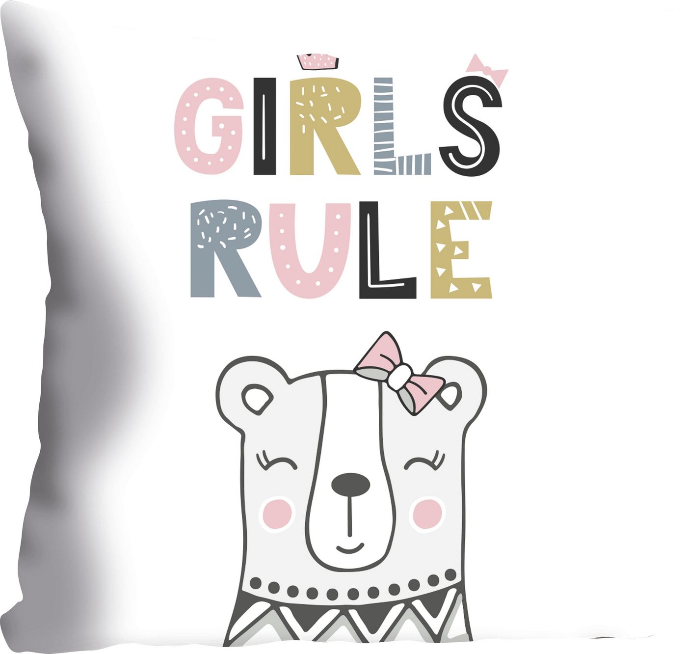 queence Dekokissen »Girls rule«, Kissenhülle ohne Füllung, 1 Stück von queence