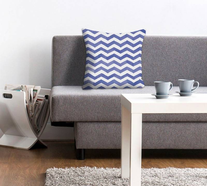 queence Dekokissen Marius, Kissenhülle,Zick-Zack-Linien,Türkis,Weiß,Geometrisch,Modern queence Dekokissen Marius, Kissenhülle,Zick-Zack-Linien,Türkis,Weiß,Geometrisch,Modern von queence