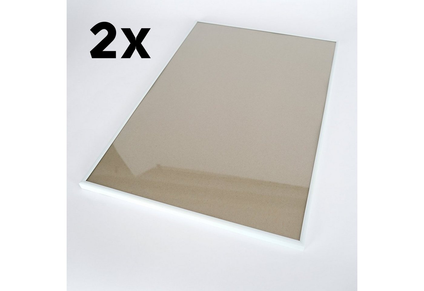queence Einzelrahmen 2er-Set Weiß Kunststoffrahmen - Poster/Puzzlerahmen, (2 St), Verschiedene Größen von queence