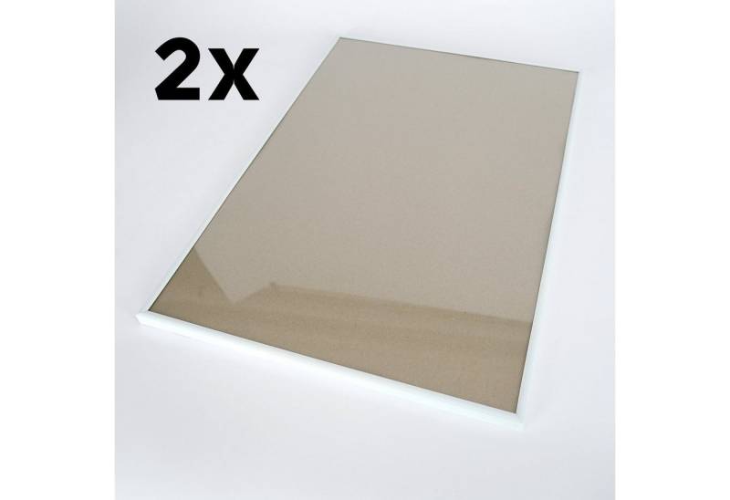 queence Einzelrahmen 2er-Set Weiß Kunststoffrahmen - Poster/Puzzlerahmen, (2 St), Verschiedene Größen von queence