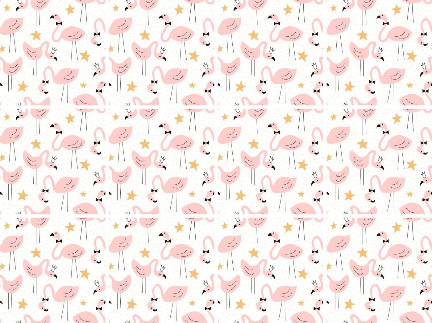 queence Fliesenaufkleber Flamingos von queence
