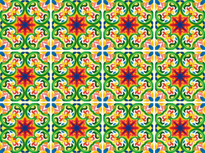 queence Fliesenaufkleber Ornament, Stickerfliesen, selbstklebend, Sticker, 12er Set von queence
