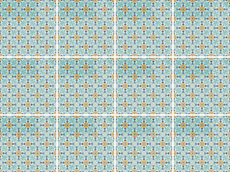 queence Fliesenaufkleber Symmetrie, Stickerfliesen, selbstklebend, Sticker, 12er Set von queence