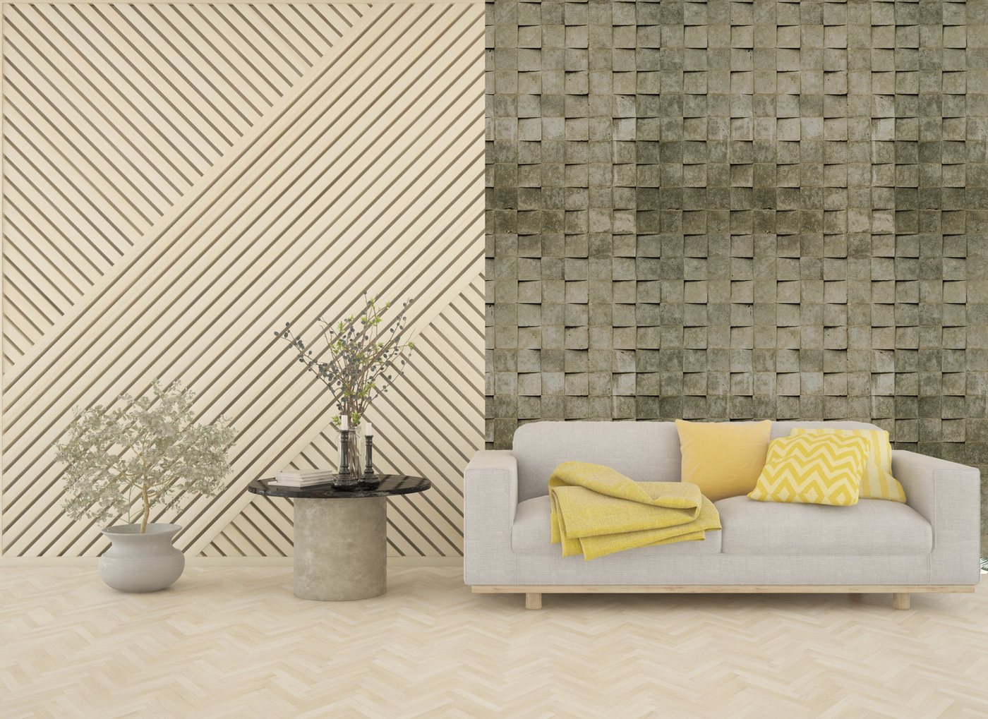 queence Fototapete Steinoptik Mosaik, glatt, Motiv, bedruckt, (1 St), Wandpaneele, selbstklebend, Tapete, Sticker, Wanddeko, XXL-Fotomotiv von queence