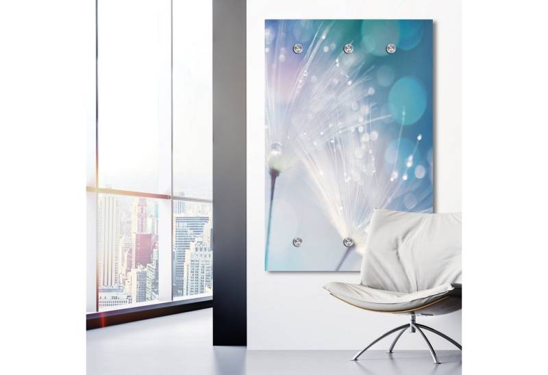 queence Garderobenleiste Dandelion, Wand Garderobe, Pflanze, Pusteblume, platzsparend von queence