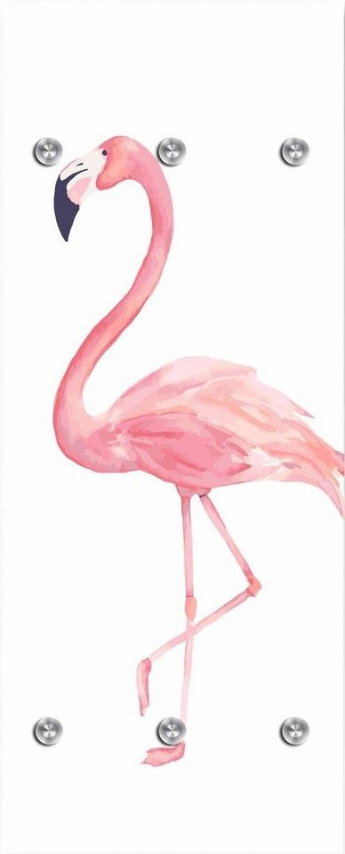 queence Garderobenleiste Flamingo, mit 6 Haken, 50 x 120 cm von queence