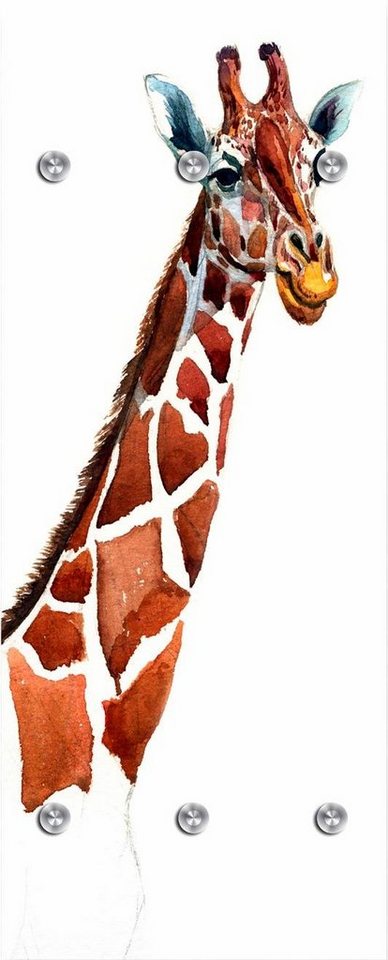 queence Garderobenleiste Giraffe, mit 6 Haken, 50 x 120 cm von queence