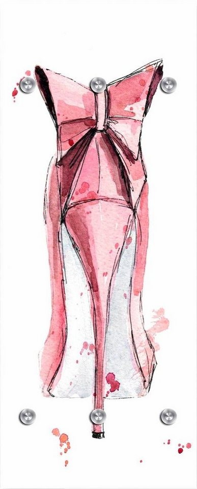 queence Garderobenleiste High Heel von hinten, mit 6 Haken, 50 x 120 cm von queence