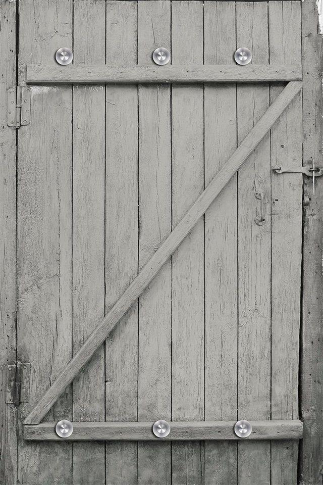 queence Garderobenleiste Holztür, mit 6 Haken, 80 x 120 cm von queence