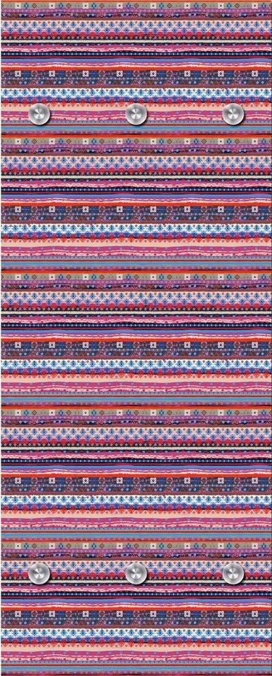 queence Garderobenleiste Streifen quer, mit 6 Haken, 50 x 120 cm queence Garderobenleiste Streifen quer, mit 6 Haken, 50 x 120 cm von queence