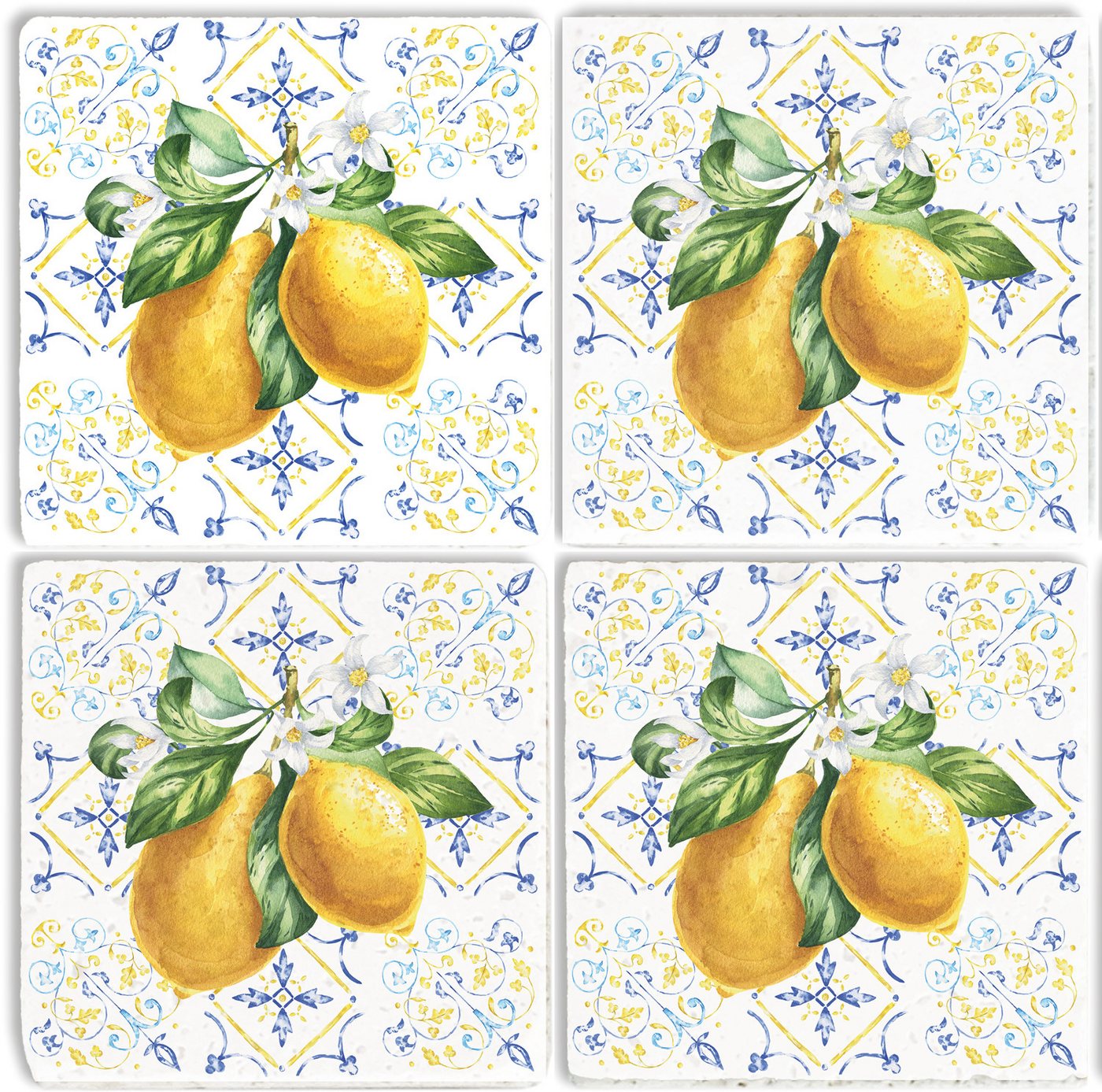 queence Getränkeuntersetzer Zitronen Mosaik Motiv Fliesen Steine, Set, 4-tlg., Zitronen Set Topfuntersetzer Naturstein Untersetzer 10x10x1cm queence Getränkeuntersetzer Zitronen Mosaik Motiv Fliesen Steine, Set, 4-tlg., Zitronen Set Topfuntersetzer Naturstein Untersetzer 10x10x1cm von queence