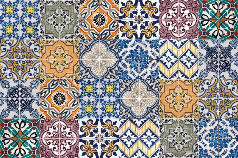 queence Küchenrückwand Kachel Fliesen Optik - Spritzschutz Wandschutz für Herd & Spüle, (1-tlg), inkl. Klebepads und Saugnäpfen für eine flexible Befestigung von queence