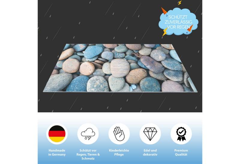 queence Lichtschachtaufsatz Lichtschachtabdeckung Regenschutz Wasserschutz Schmutzschutz mit Motiv, dekorativ, modern und zuverlässiger Schutz in einer Abdeckung von queence