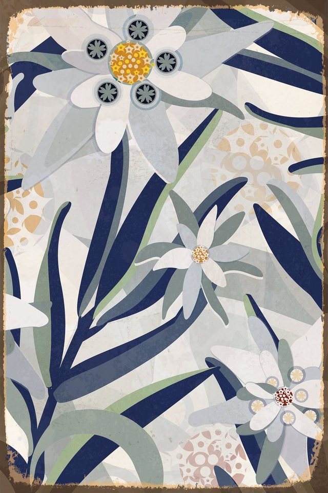 queence Metallbild Floral, Blumen, Blechschild, Stahlschild, Blumen, Wandbild queence Metallbild Floral, Blumen, Blechschild, Stahlschild, Blumen, Wandbild von queence