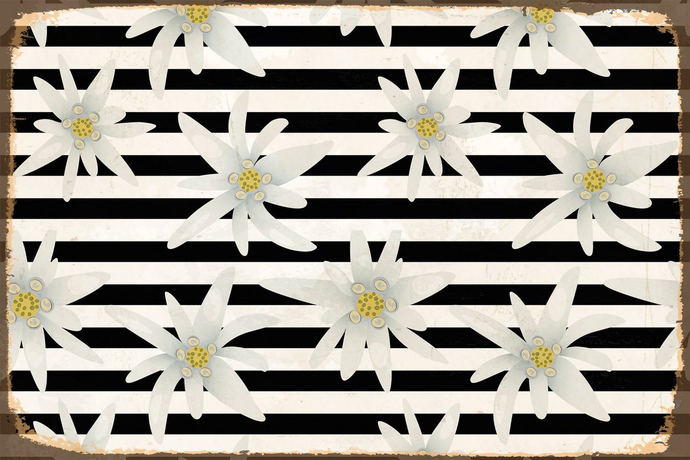 queence Metallbild Flower Power, Blumen, Schweiz, Stahlschilder, Ski queence Metallbild Flower Power, Blumen, Schweiz, Stahlschilder, Ski von queence