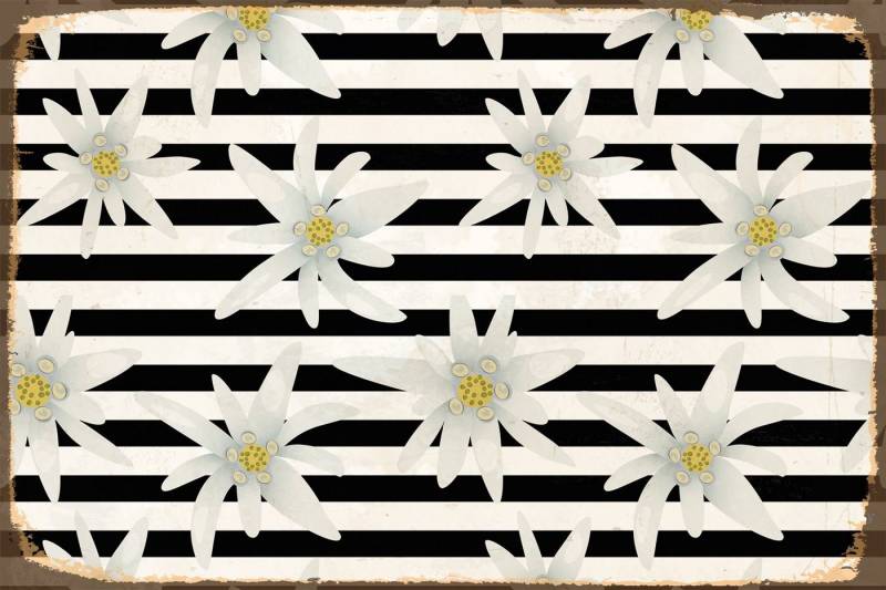 queence Metallbild Flower Power, Blumen, Schweiz, Stahlschilder, Ski queence Metallbild Flower Power, Blumen, Schweiz, Stahlschilder, Ski von queence