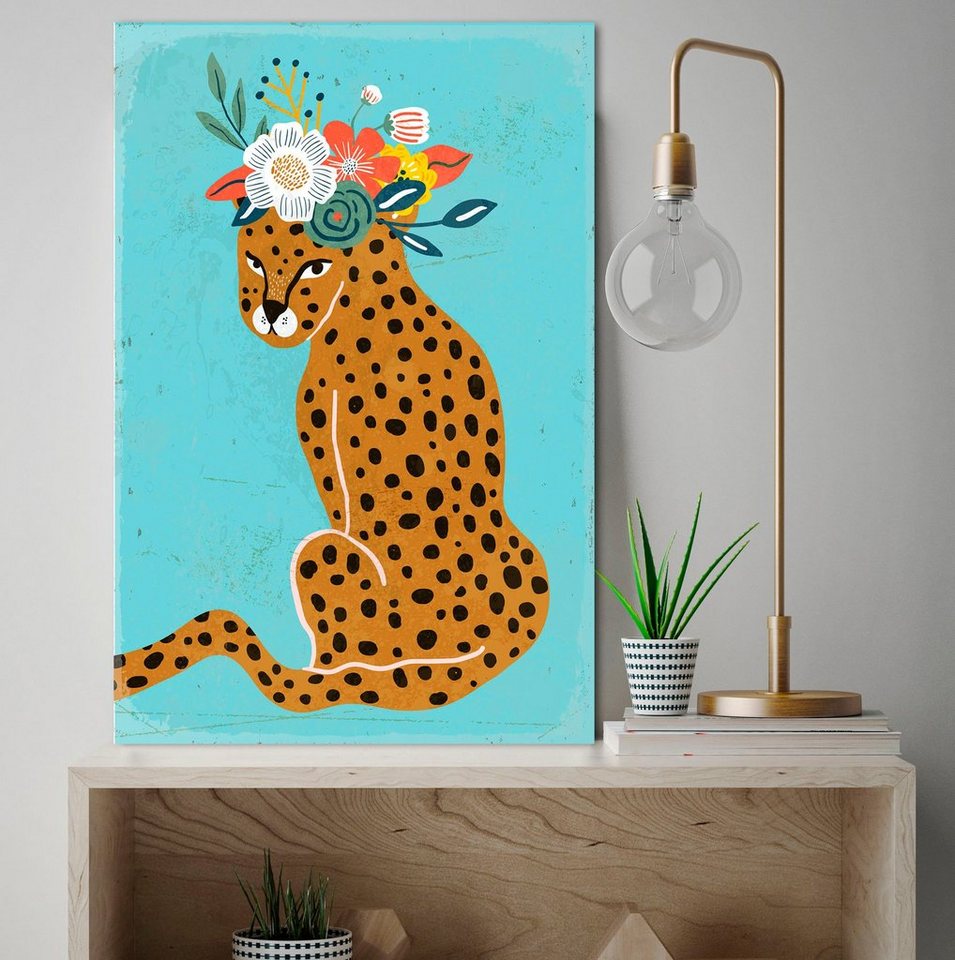 queence Metallbild Gescha, Blumen, Blumenbilder, Tiere (1 St), Stahlschilder von queence