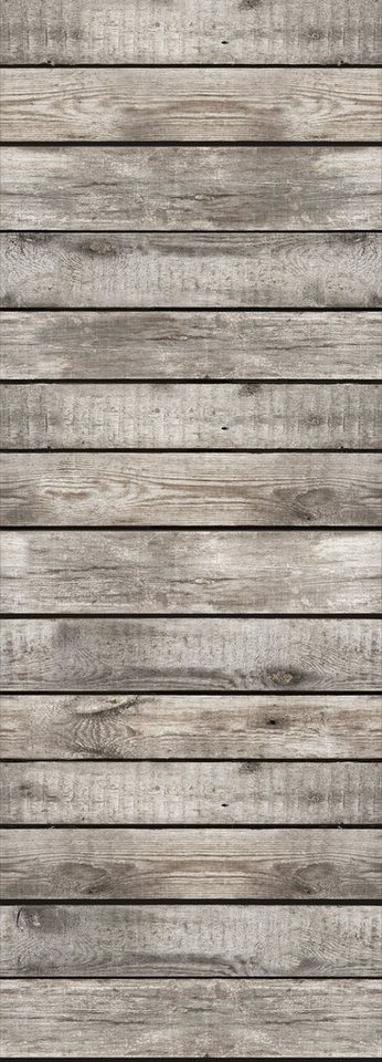 queence Vinyltapete Evert, glatt, Holz, Motiv, Retro, bedruckt, gemustert, 90x250cm, selbstklebend, kinderleichte Anbringung, Sticker von queence