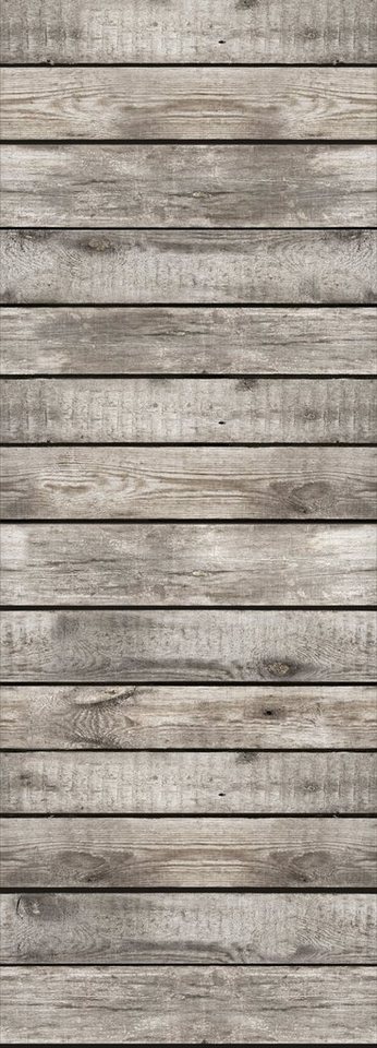 queence Vinyltapete Evert, glatt, Holz, Motiv, Retro, bedruckt, gemustert, 90x250cm, selbstklebend, kinderleichte Anbringung, Sticker von queence