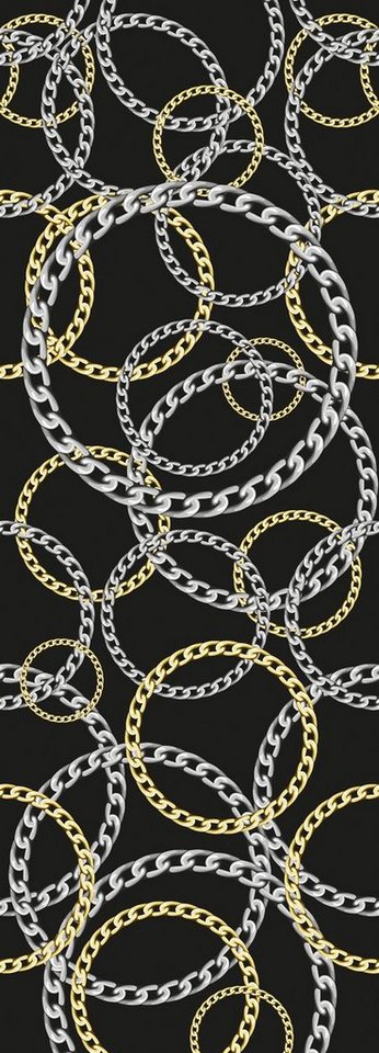 queence Vinyltapete Fashion Chains, 90 x 250 cm, selbstklebend von queence