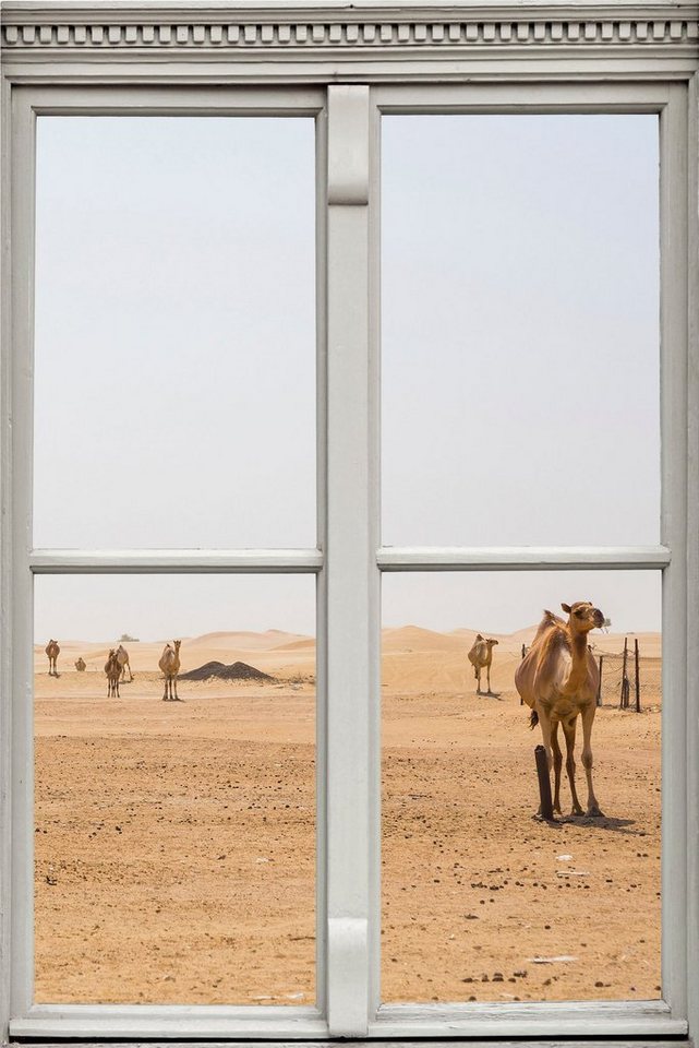 queence Wandsticker Wüste mit Kamelen von queence