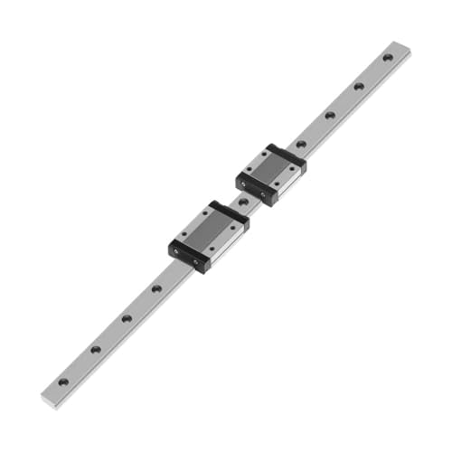 MGN9 Miniatur-Linearführungsschiene 1 Stück 100-550mm Länge Linearführungsschiene + 2 Stück MGN9C schwarze Gleitblöcke zur Verwendung für 3D-Drucker (300mm) von quetwef