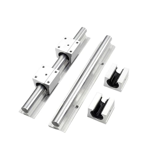 Miniatur-Linearführungsschiene 4 Stück SBR12UU Kugellager Block mit Schieber + 2 Stück SBR12 voll unterstützte Linearführung Welle Lineaire (150mm) von quetwef