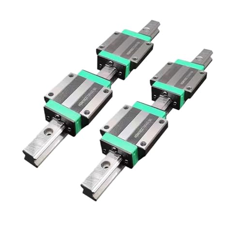 Miniatur lineare Gleitschiene Wälzlagersitz mit Linearführung mit Gleitblock 4 Stück HGH20CC + Linearführung 2 Stück(350mm) von quetwef