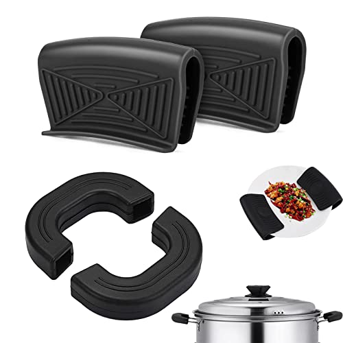 2 Paar Silikon Helfen Griff Halter rutschfest Hitzebeständig Topfgriff Schutzhülle Topfgriffe Wärmeisolierter Topfgriff Hitzeschutz Für Bratpfannen Gusseiserne Bratpfannen Küche Kochen Backen von qufzdopv