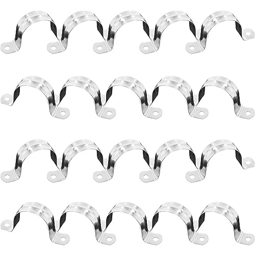 20 Stück Rohrschellen 32 mm 304 U-Typ Edelstahl Rohrschellen Clips,Zweiloch U-förmige Rohrschellen Befestigungsschelle Metallschellen für Gasrohre Wasserrohre rohre Wand und Kabeln von qufzdopv