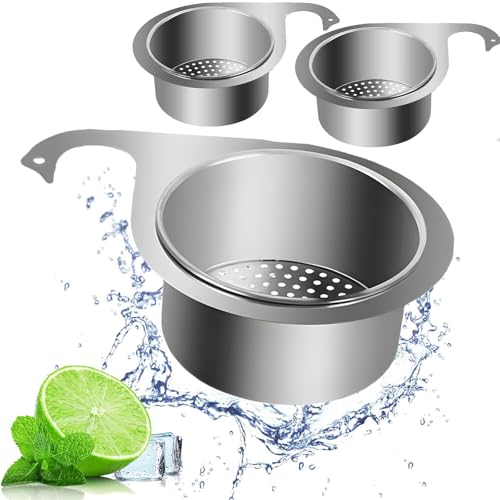 3 Stück Multi-Functional Drain Basket,Küchenspülbeckenfilter, Wasserhahn-Hängefilterkorb, Swan-Abflussrega Abnehmbar Wasserhahn Hängender Filterkorb Hängendes Eckspülbecken-Sieb von qufzdopv