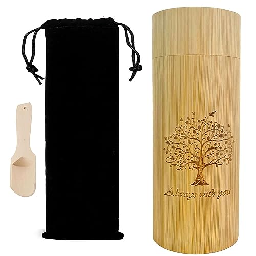 Eco Streuurne - Biologisch abbaubarer Streuschlauch für Asche - Einäscherungsurne für menschliche Asche - Urne für Haustiere, Hund, Katze, Asche, mit Flanelltasche von qufzdopv