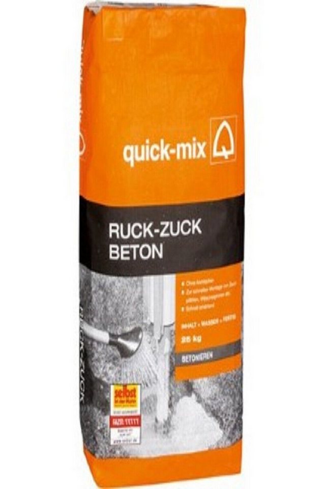 quick-mix Beton Quick Mix Ruck-Zuck B 25kg Schnellbeton Fertiggemisch von quick-mix