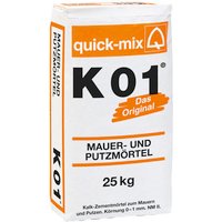 quick-mix Mörtel, 25 kg, zum Mauern/Putzen/Ausbessern - grau von quick-mix
