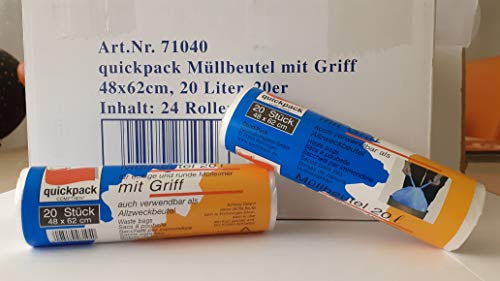 Müllbeutel 20L mit Griff von quickpack