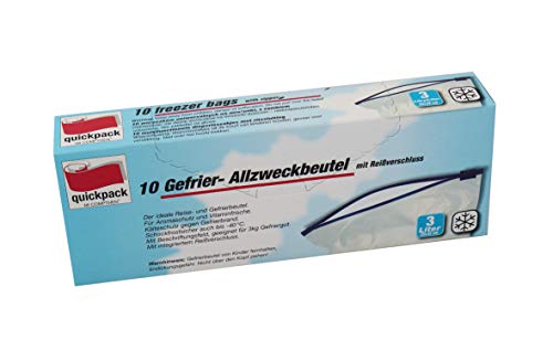 Unbekannt quickpack 70784 Gefrierbeutel, Durchsichtig, 22x32 von quickpack