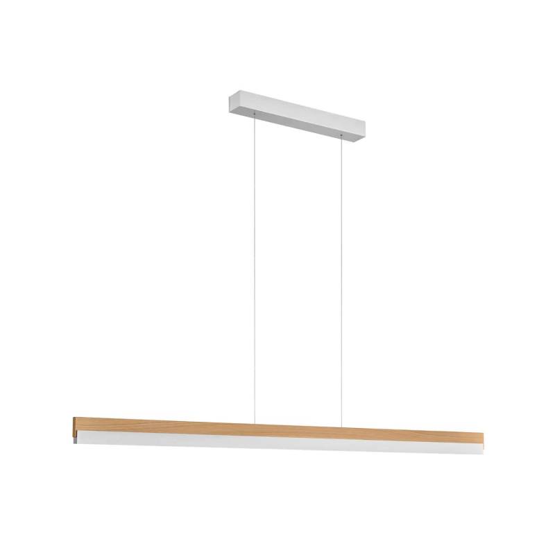 Quitani Led Hängelampe Keijo Nickel Eiche 143 Cm Deckenlampe Lampe Leuchte Spot B-Ware von quitani