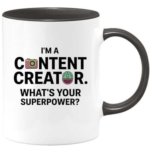 quotedazur - Mug I'm A Content Creator. What's Your Superpower? - Geschenk Für Content Creator, Kreative, Geburtstagsgeschenke, Feiertage von quotedazur