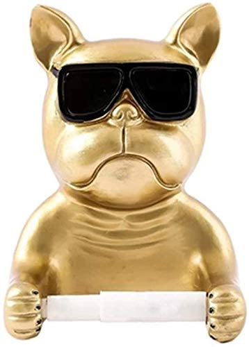 qwert Bulldoggen-Toilettenpapierhalter Bulldoggen-Toilettenpapierspender Geschenke Für Freunde Junge Mädchen Lehrer Geburtstag Weihnachten, Golden von qwert