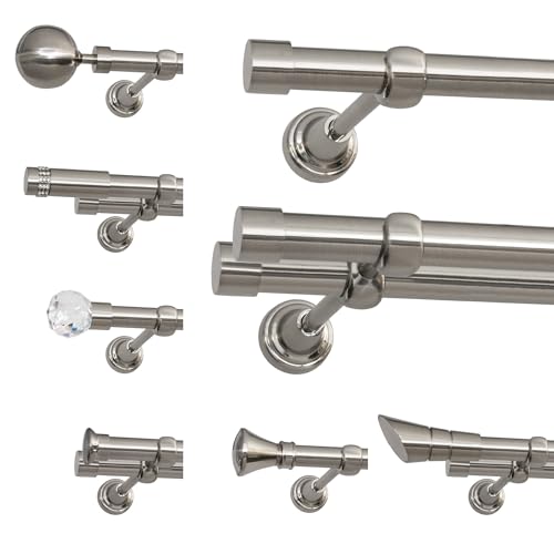 ROLLMAXXX Gardinenstange 400 cm breit - 19 mm Durschmesser - 2-Läufig - Edelstahl Optik - inkl. Wandhalterungen, Endstücken, Verbindungsrohr und Montagematerial im Colosseo Design ROLLMAXXX Gardinenstange 400 cm breit - 19 mm Durschmesser - 2-Läufig - Edelstahl Optik - inkl. Wandhalterungen, Endstücken, Verbindungsrohr und Montagematerial im Colosseo Design von r rollmaxxx