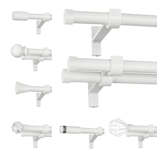 ROLLMAXXX Gardinenstange 400 cm breit - 19 mm Durschmesser - 2-Läufig - Weiss Matt - inkl. Wandhalterungen, Endstücken, Verbindungsrohr und Montagematerial im Rullo Design ROLLMAXXX Gardinenstange 400 cm breit - 19 mm Durschmesser - 2-Läufig - Weiss Matt - inkl. Wandhalterungen, Endstücken, Verbindungsrohr und Montagematerial im Rullo Design von r rollmaxxx