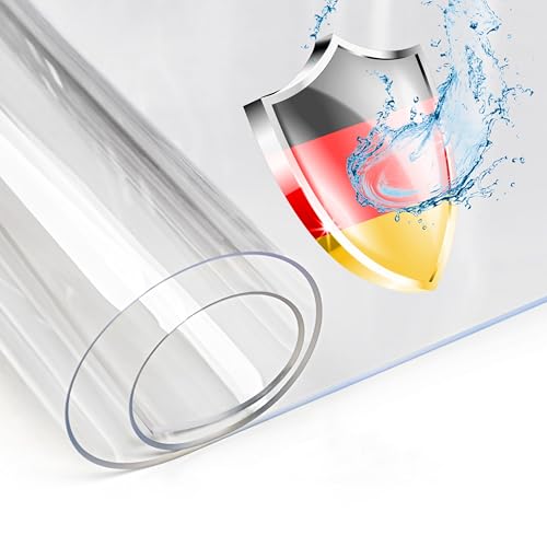 Rollmaxxx Tischfolie 2mm - Tischdecke transparent - mit abgeschrägter Kante - Tischschutz - Schutztischdecke - Schutzfolie - PVC Folie für Tisch – Maßanfertigung möglich (115 cm x 200 cm) von r rollmaxxx