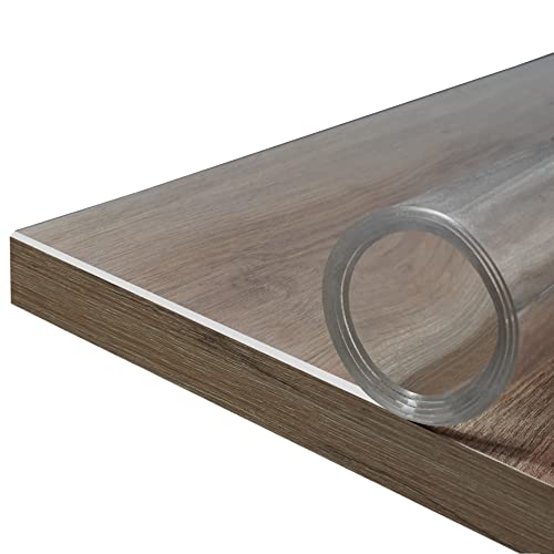 Rollmaxxx Tischfolie 2mm - Tischdecke transparent - mit abgeschrägter Kante - Tischschutz - Schutztischdecke - Schutzfolie - PVC Folie für Tisch – Maßanfertigung möglich (75 cm x 70 cm) von r rollmaxxx